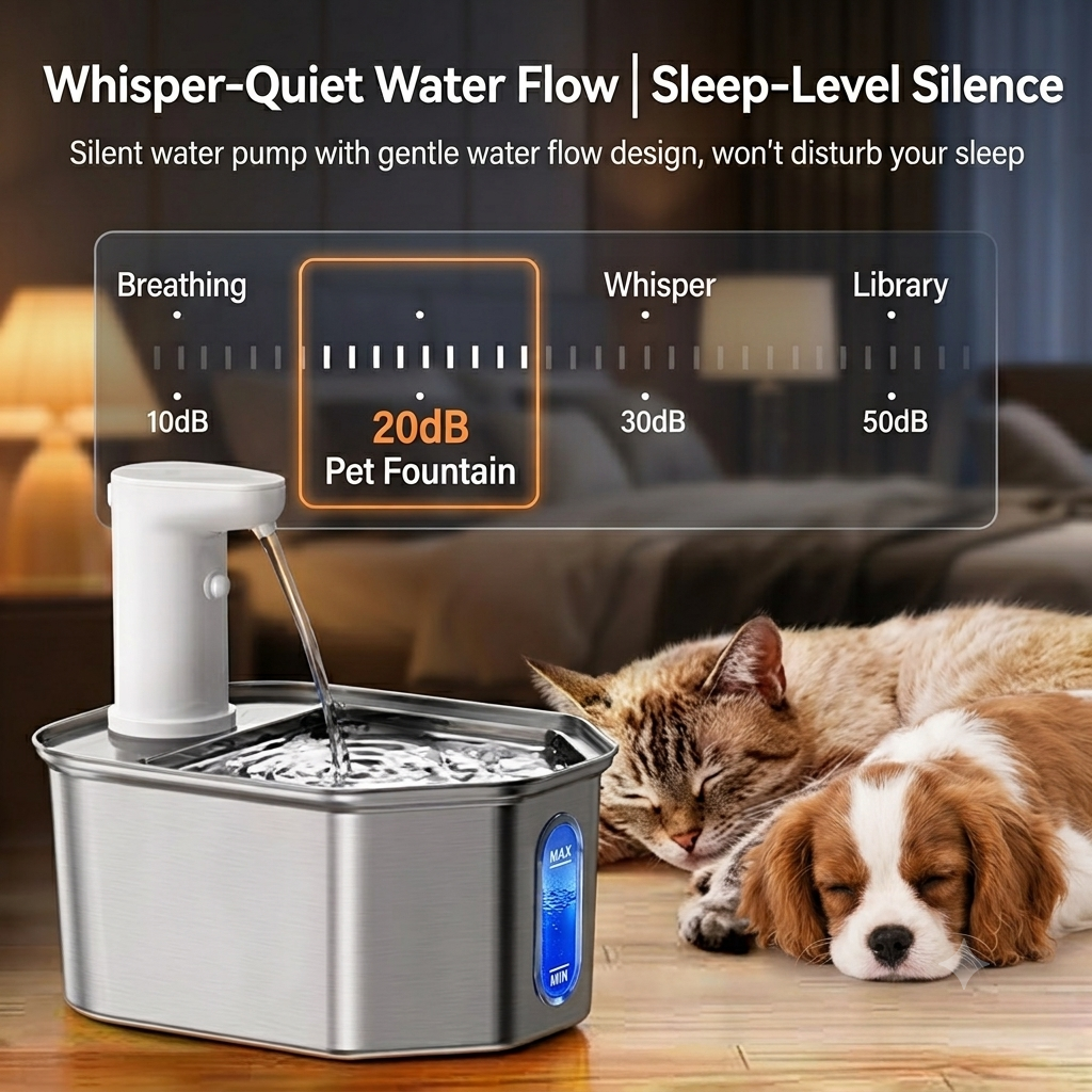 Purelap Water Fountain | Vet-Grade Stainless Steel Pet Hydration System